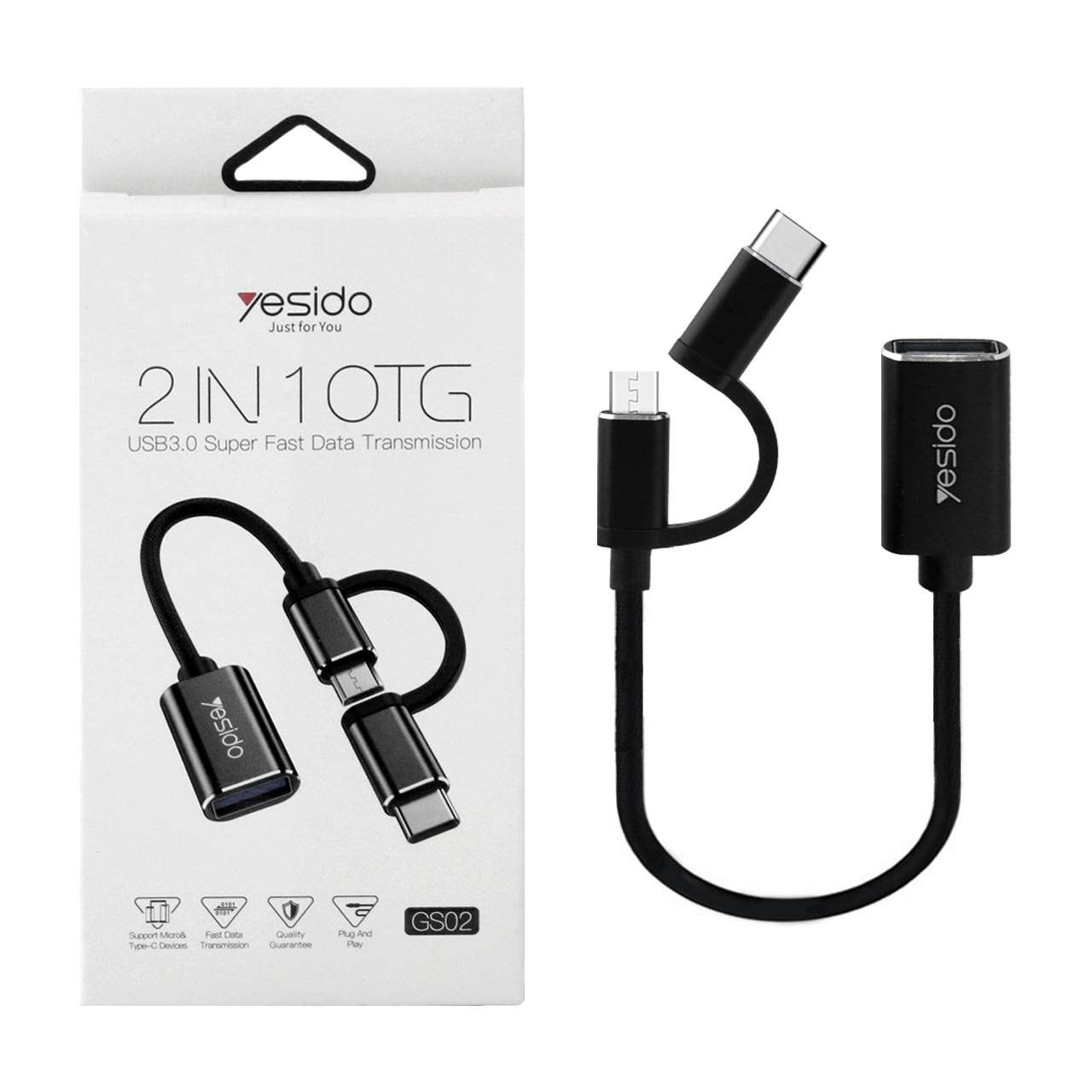 کابل تبدیل yesido OTG 2 IN 1 مدل GS02